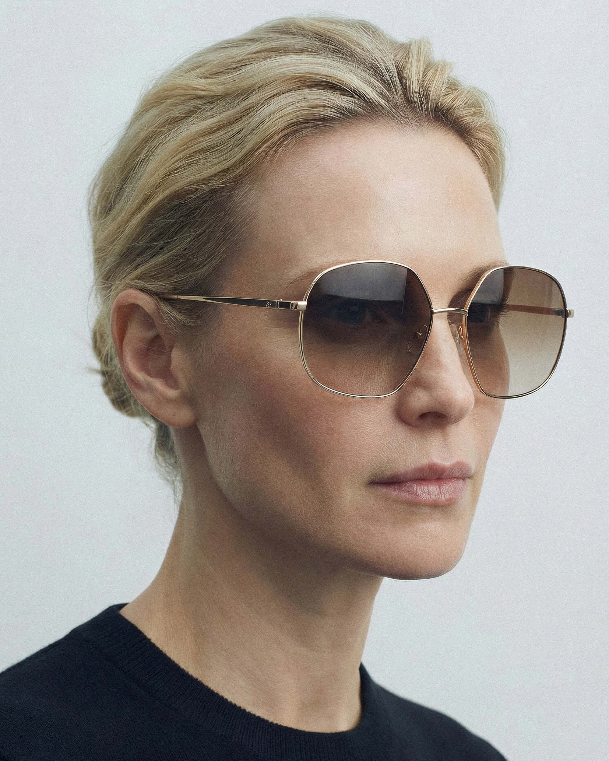 Cornelia Gold Blush Sunglasses