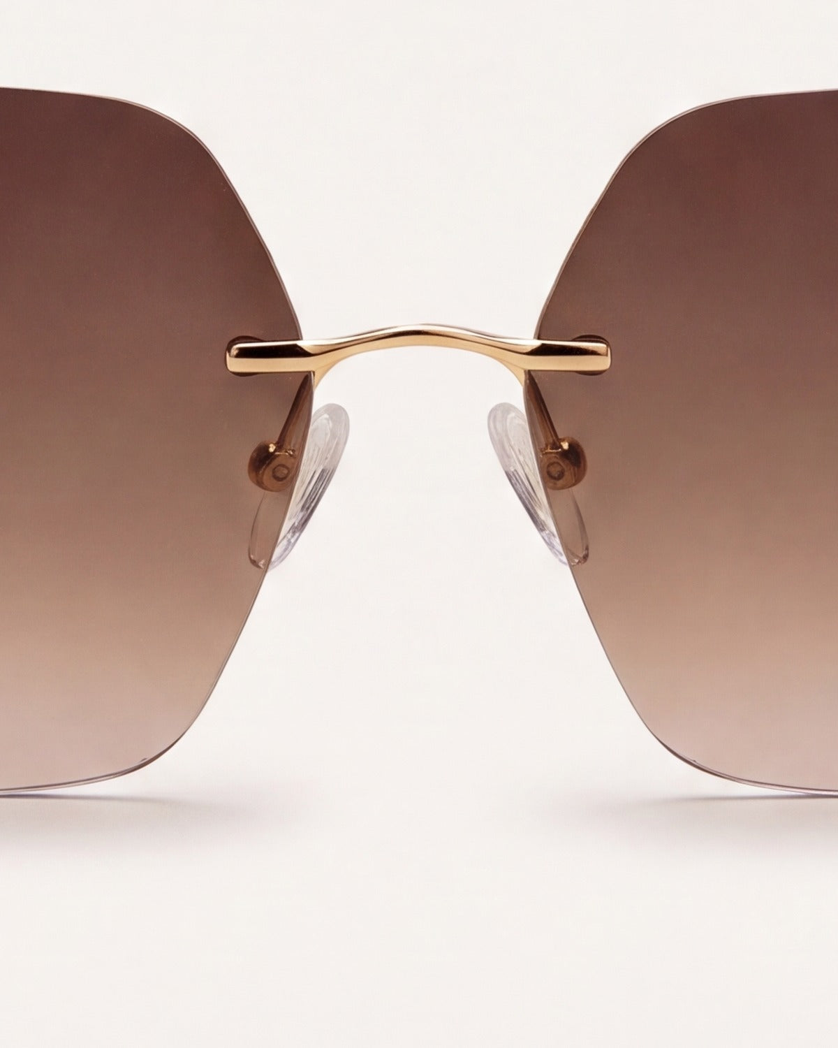 Billie Gold Rimless Sunglasses, detail