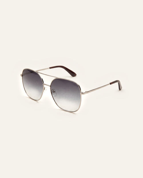 Ella Silver Sunglasses, three quarter
