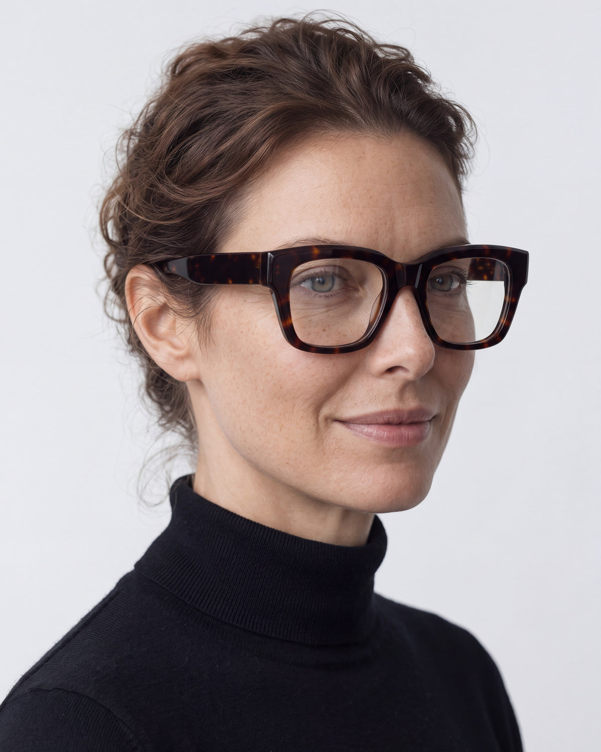 Therese in tortoiseshell, worn