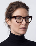 Zoey in tortoiseshell, worn