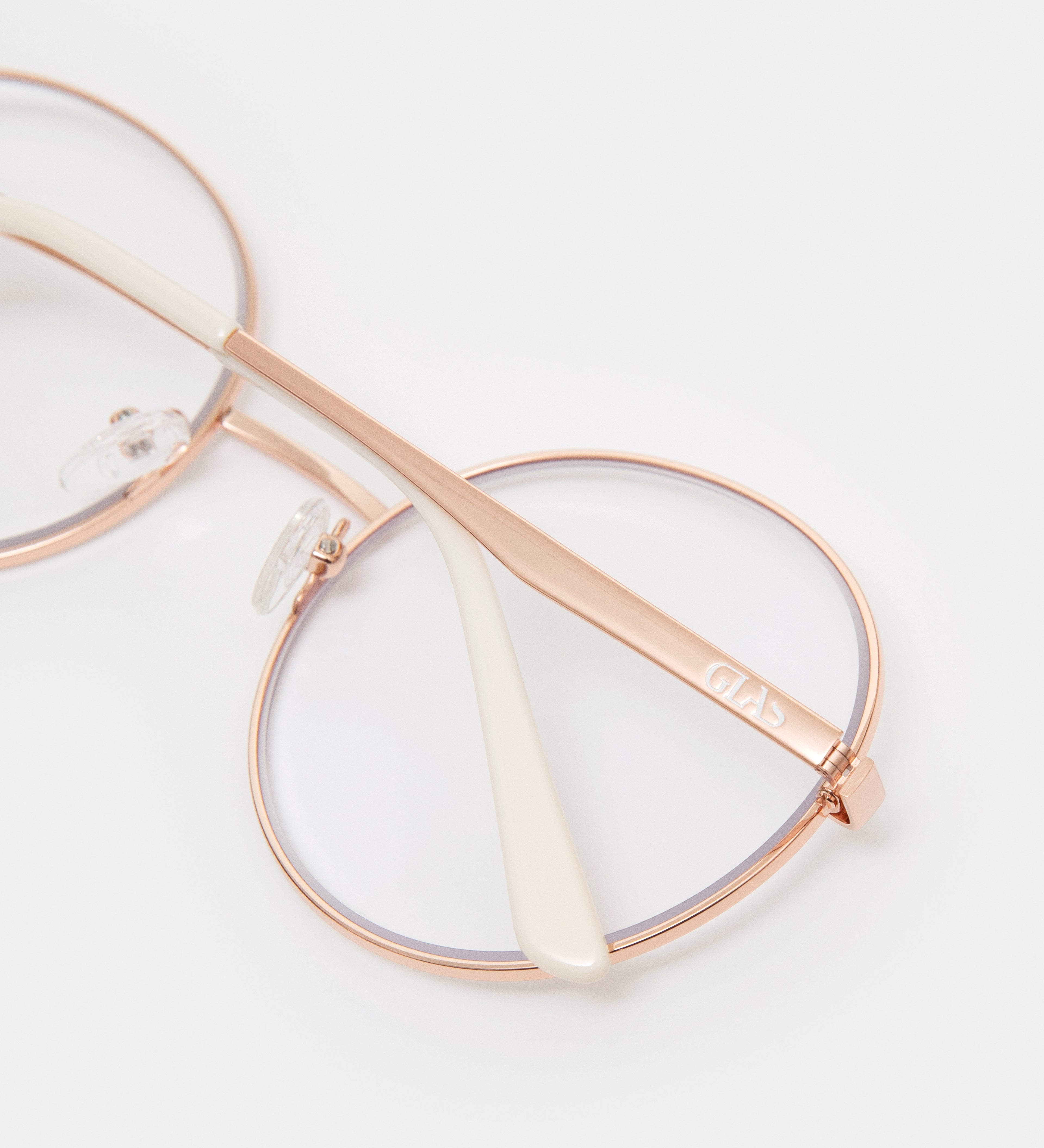 Grace Rose Gold Large Blue Light