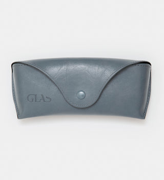 Case in vegan leather Dusty Blue